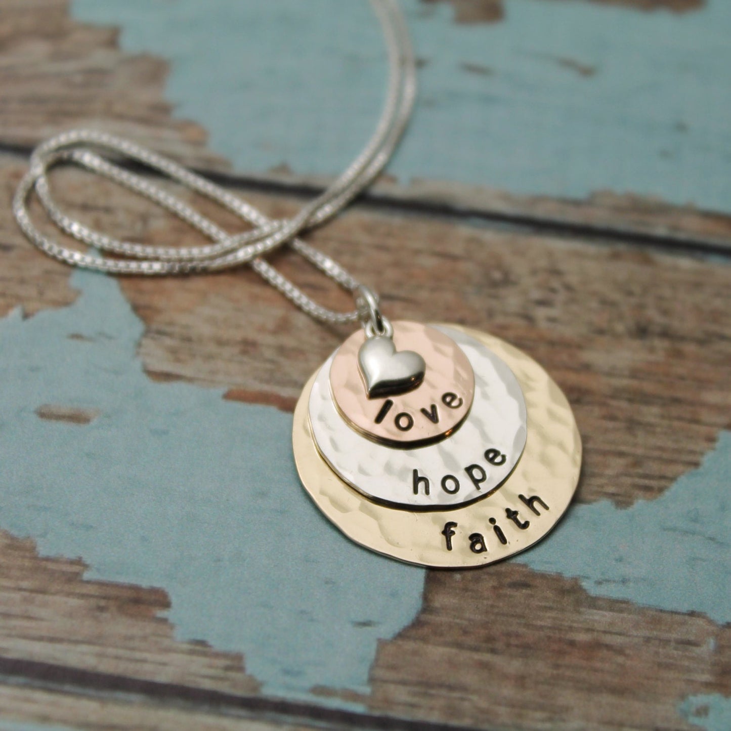 Grandma or Mommy Layered Personalized Necklace Hand Stamped Jewelry in Silver, Gold Filled, Rose Gold Filled