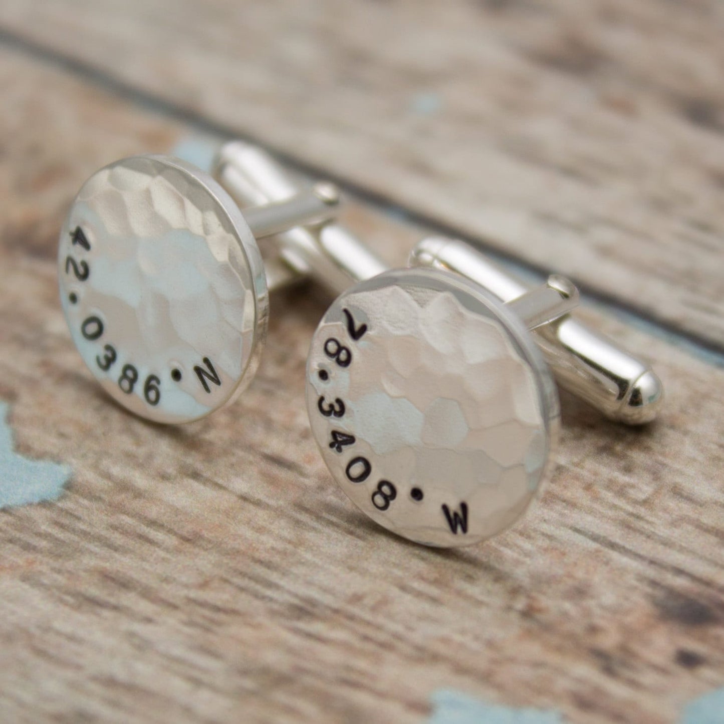 Latitude and Longitude CUFF LINKS, Personalized Location CuffLinks, Coordinates Cuff Links, Wedding Day Gift