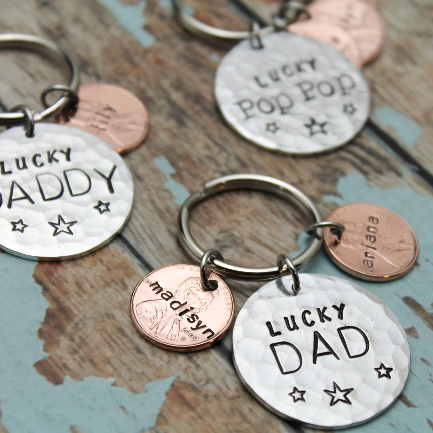 Daddy's Lucky Charms Keychain, Lucky Grandpa Keychain, Father's Day Gift, Gift for Him, Lucky Keychain, Grandfather Gift, Lucky Husband Gift