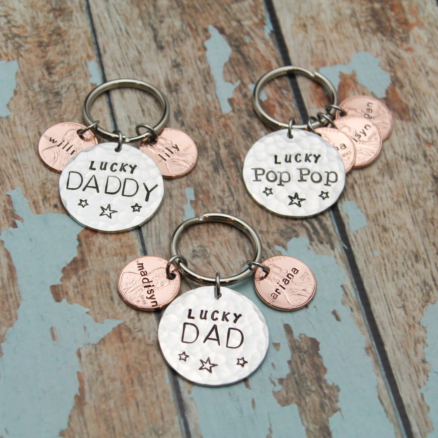 Daddy's Lucky Charms Keychain, Lucky Grandpa Keychain, Father's Day Gift, Gift for Him, Lucky Keychain, Grandfather Gift, Lucky Husband Gift