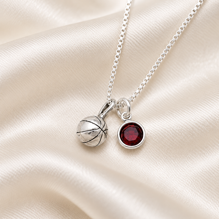 Personalized Basketball Charm Necklace