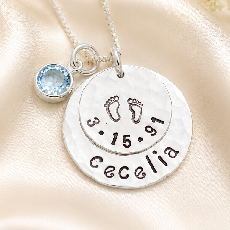 New Mommy Baby Feet Necklace