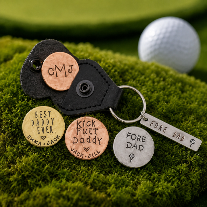 Personalized Golf Gift for Grandpa, Custom Golf Ball Marker, Grandpa Golf Gift, Father’s Day Gift for Grandfather, Golfer Gift