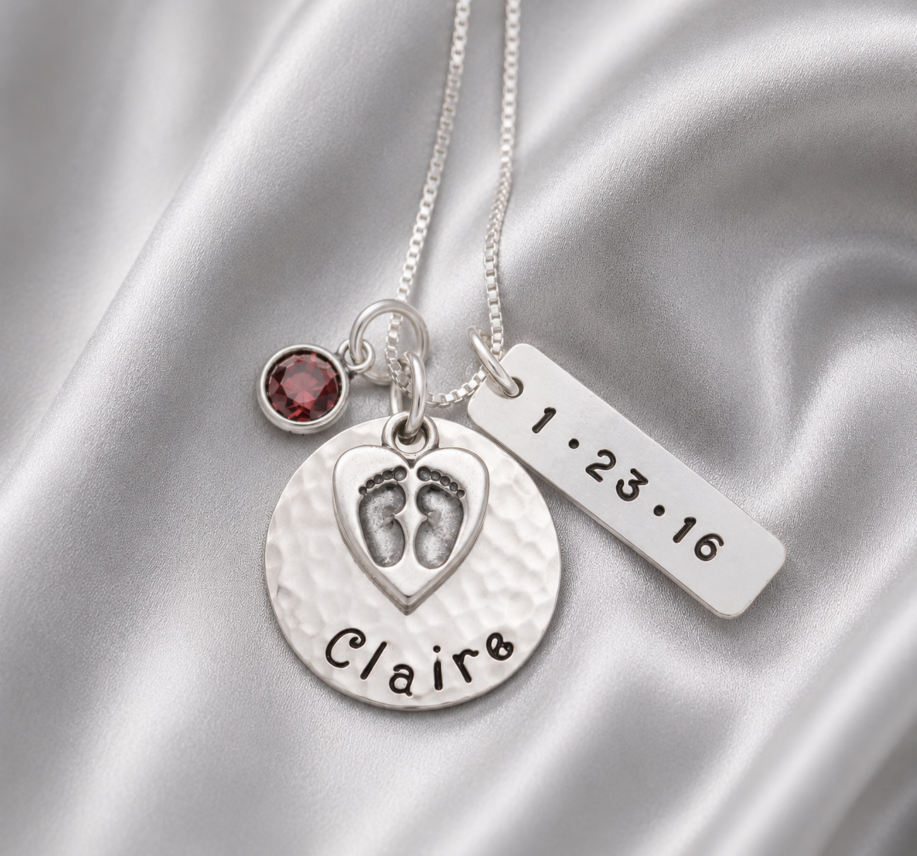 Baby Feet Necklace for New Moms