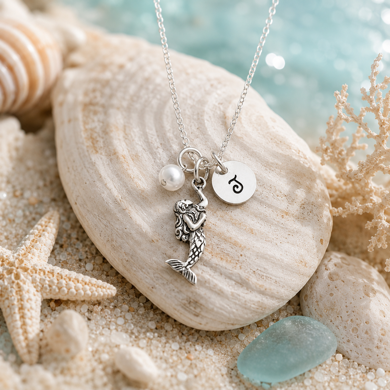 Mermaid Birthstone Necklace