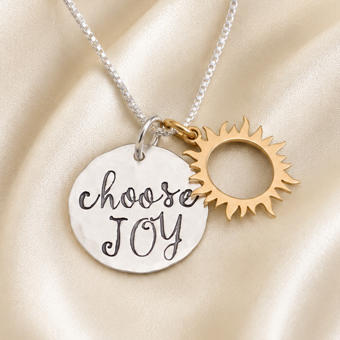 Choose JOY Necklace in Gold and Silver