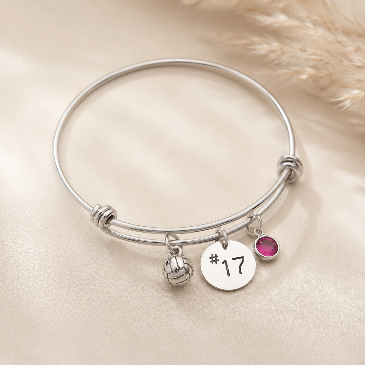 Volleyball Bangle Bracelet