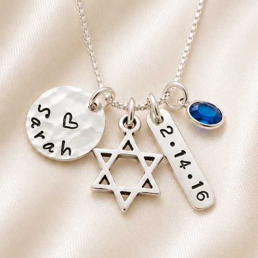 Bat Mitzvah Star of David Necklace