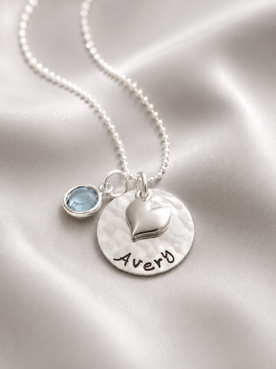 Heart Disc Personalized Necklace