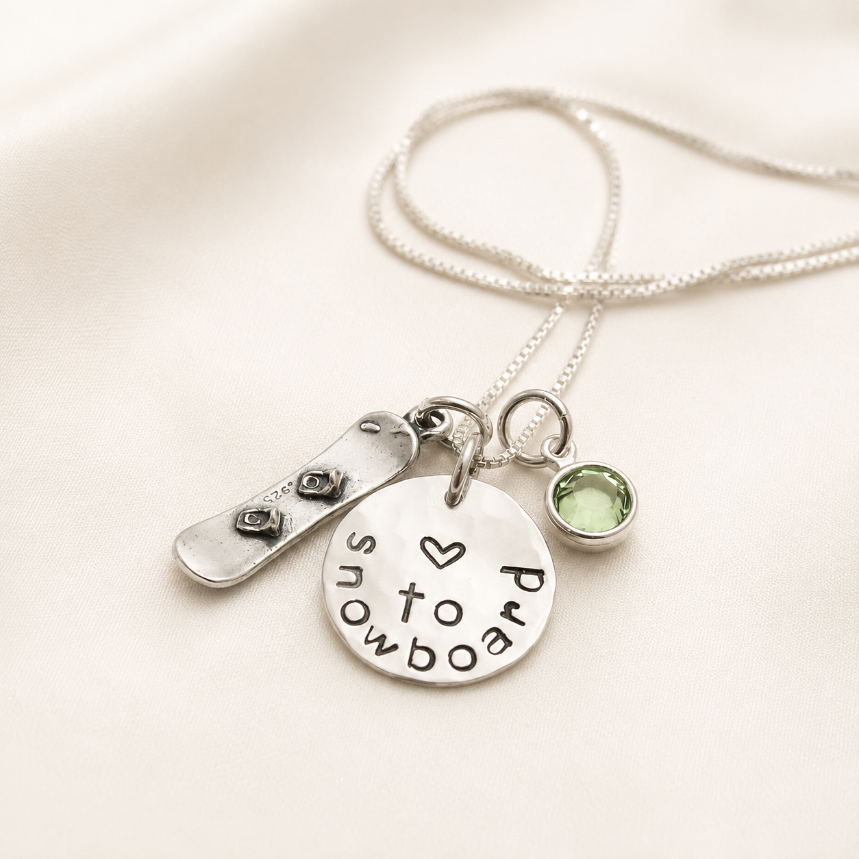 Love to SnowBoard Necklace