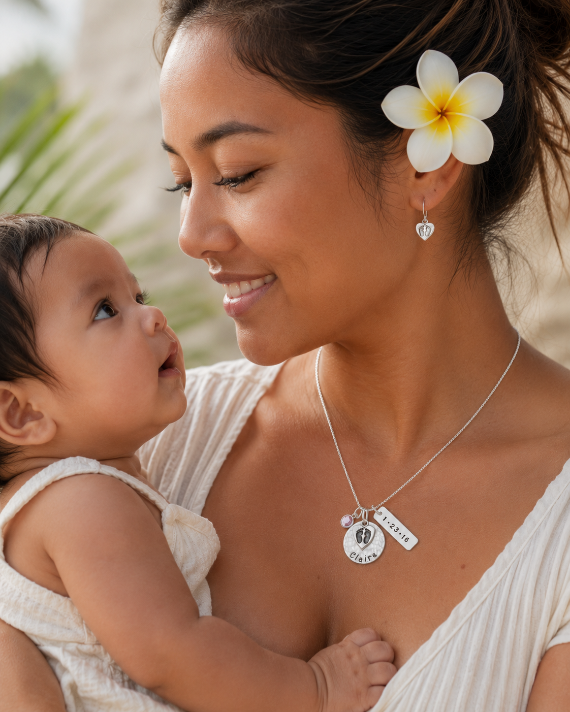 Baby Feet Necklace for New Moms