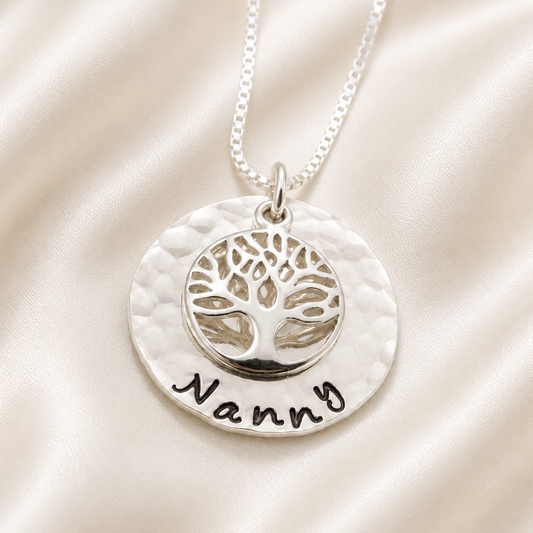 Grandmother Tree of Life Necklace with Birthstones