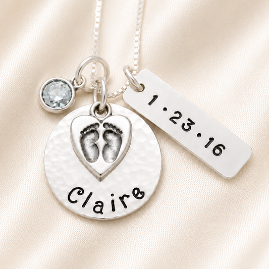Baby Feet Necklace for New Moms