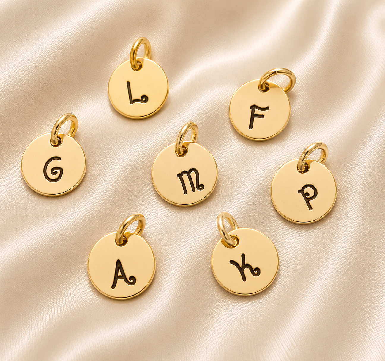 Gold Initial Necklace with Birthstone