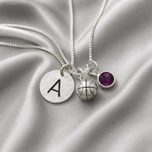 Basketball Initial Necklace