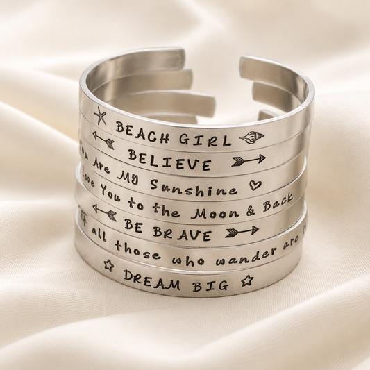 Personalized Cuff Bangle Bracelet