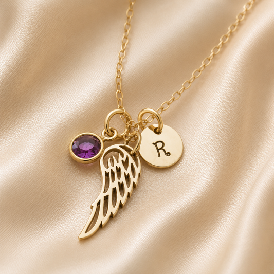 Angel Wing Necklace in Gold