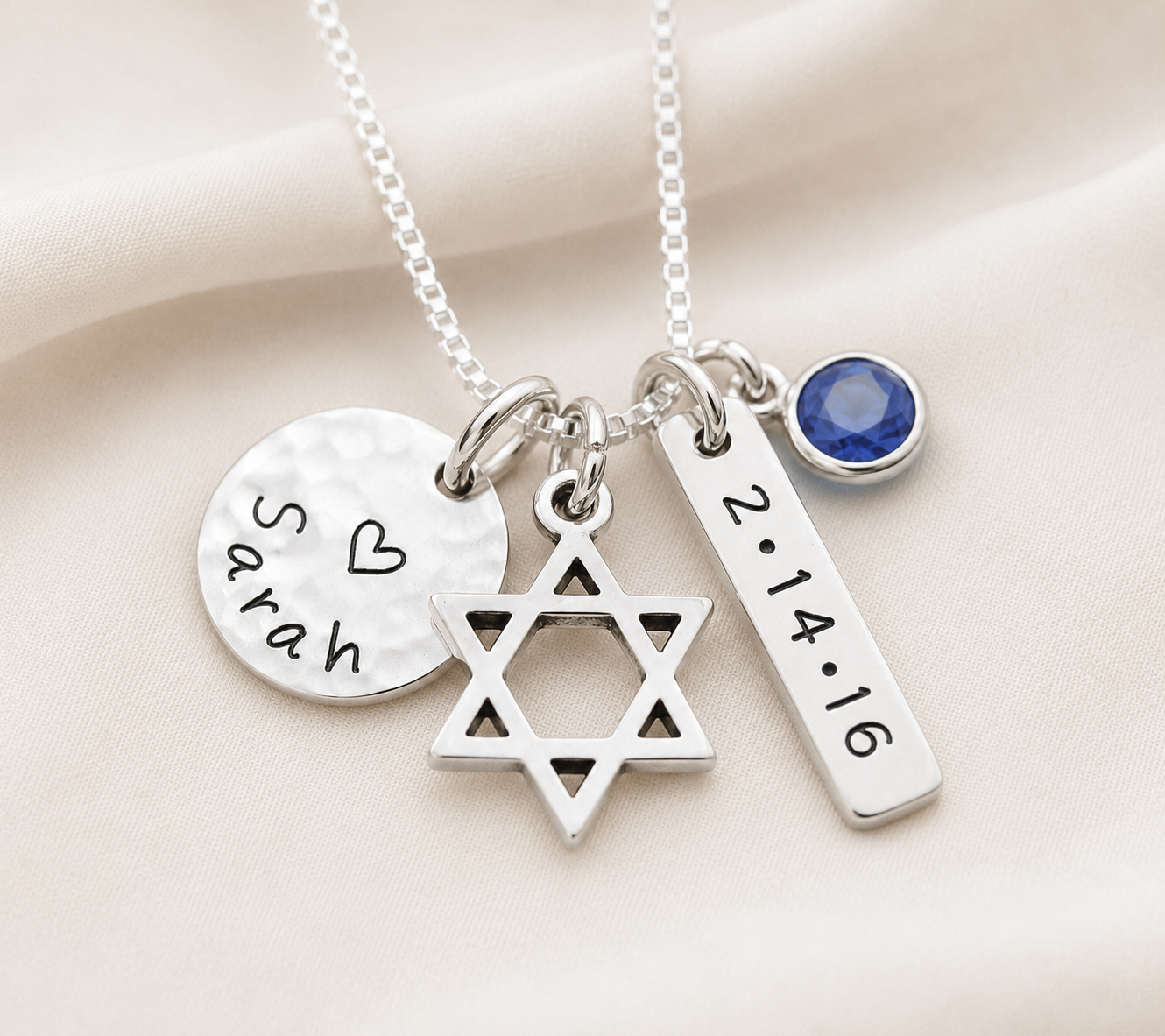 Bat Mitzvah Star of David Necklace