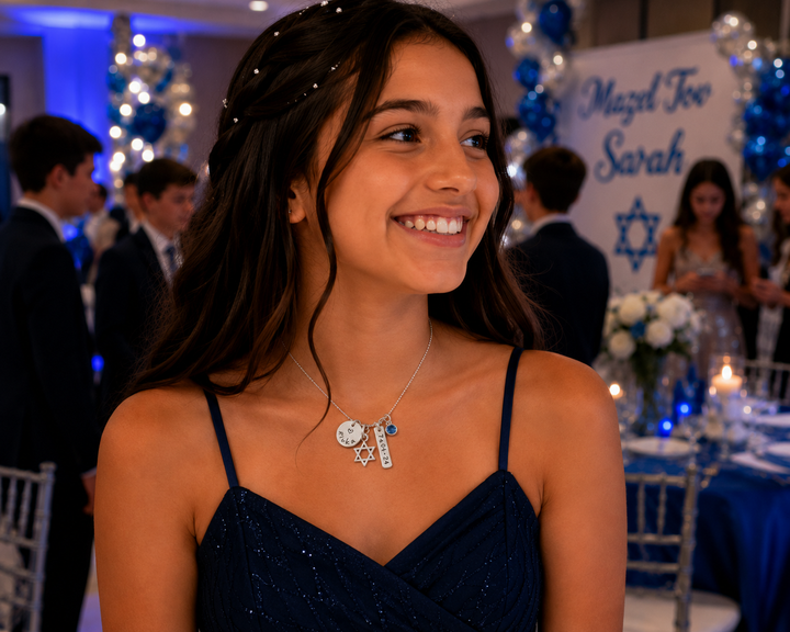 Bat Mitzvah Star of David Necklace