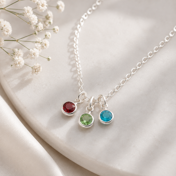Silver Personalized Birthstone Bracelet