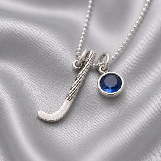 Field Hockey Birthstone Necklace