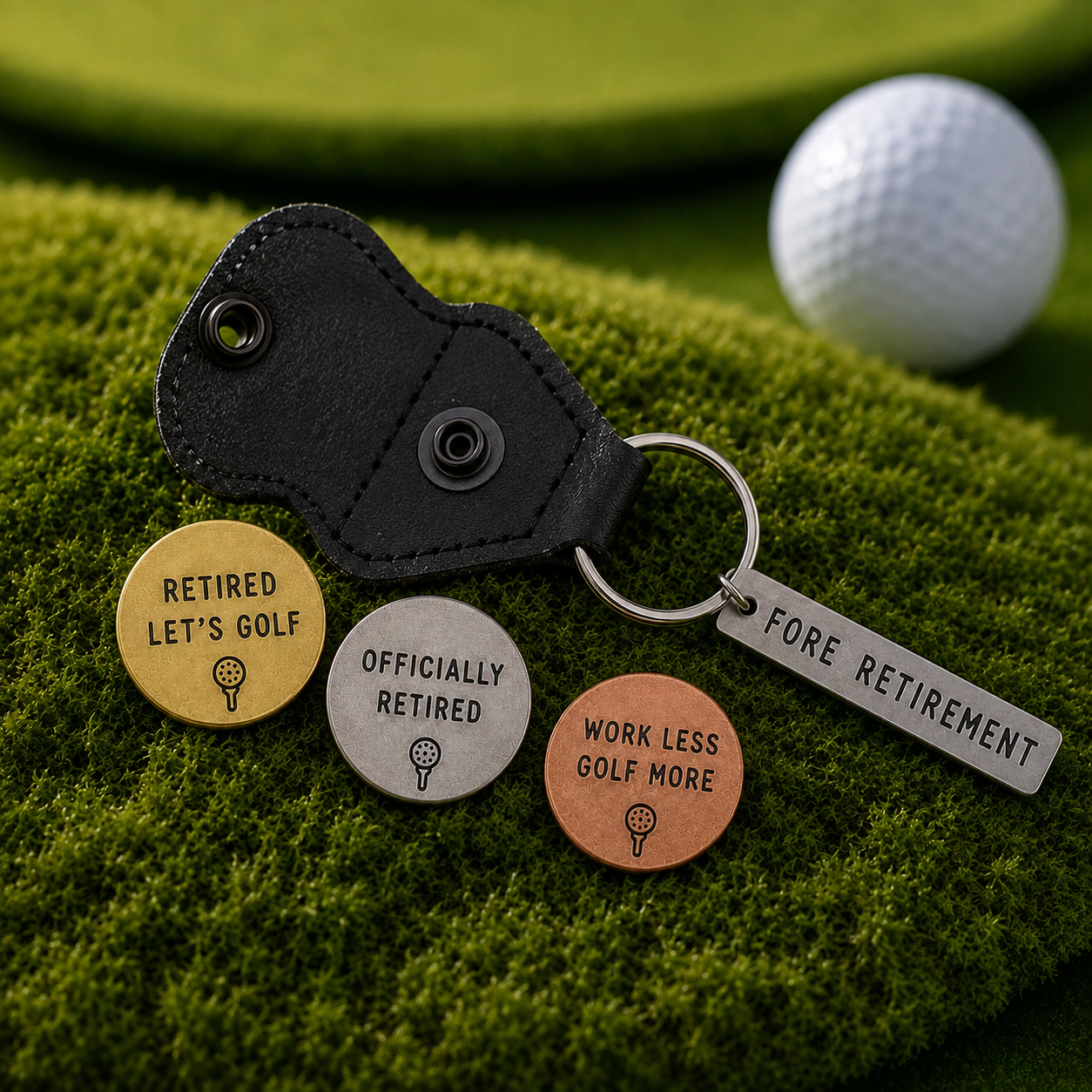 Personalized Retirement Golf Gift, Custom Golf Ball Marker, Retirement Gift for Golfer, Golf Gift for Men, Personalized Golf Accessory