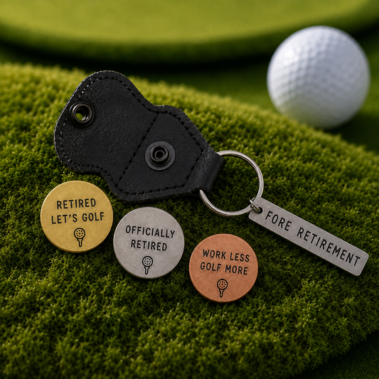 Personalized Retirement Golf Gift, Custom Golf Ball Marker, Retirement Gift for Golfer, Golf Gift for Men, Personalized Golf Accessory