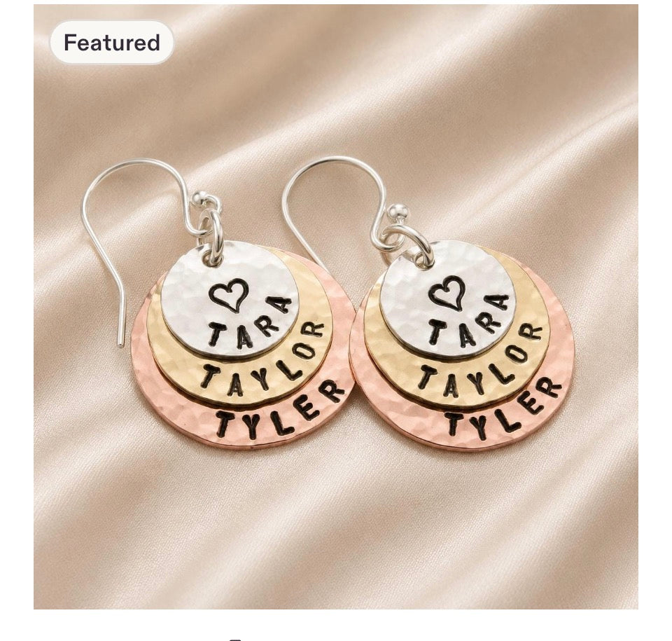 Layered Mother or Grandmother Earrings