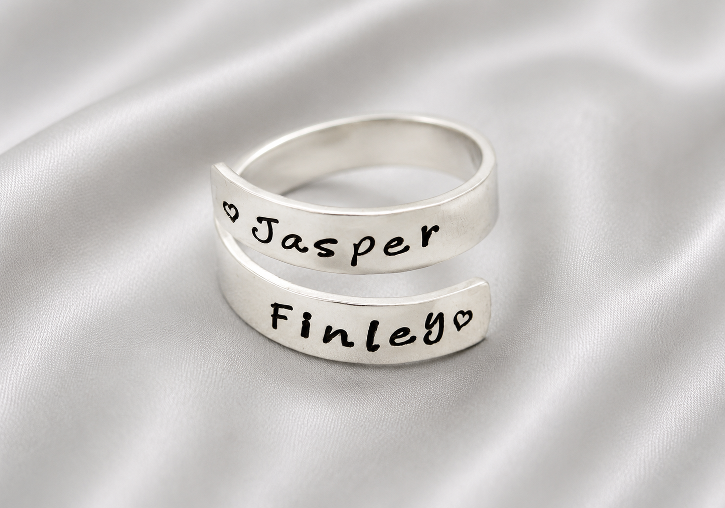Personalized Wrap Ring in Sterling Silver