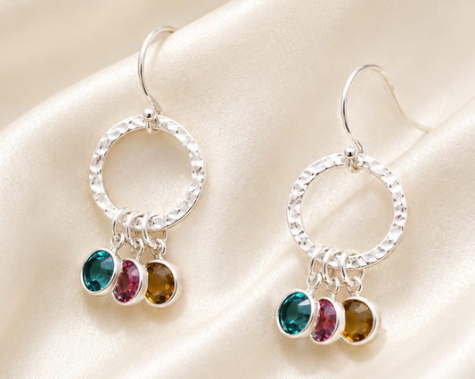 Birthstone Ring Earrings