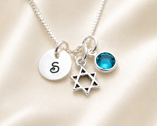 Star of David Charm Necklace for Bat Mitzvah