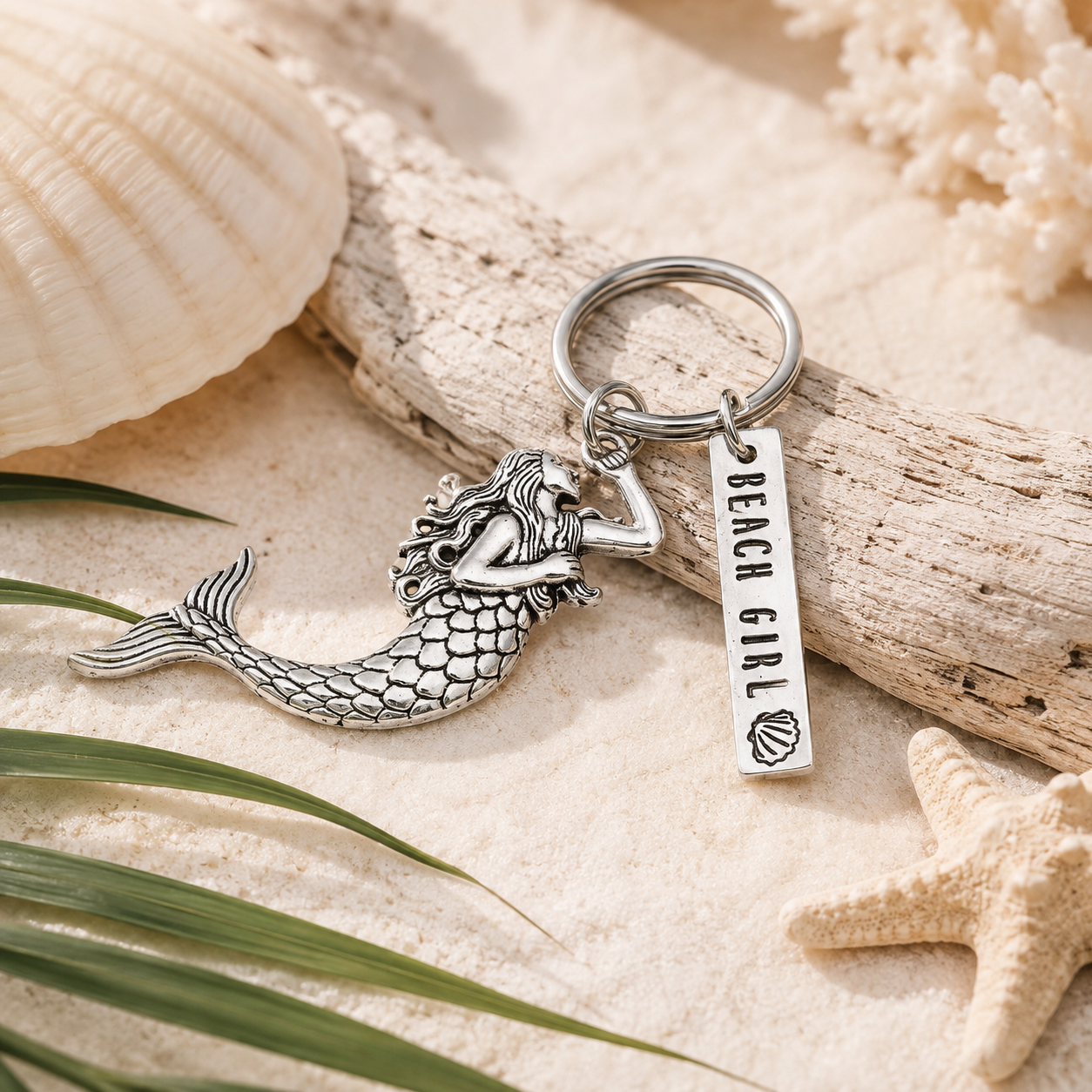 Mermaid  Beach Girl Keychain