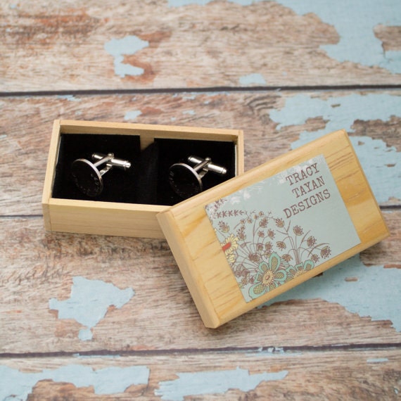 Men's Cuff Links Sterling Silver Hand Stamped Personalized Groom Gift Wedding Day