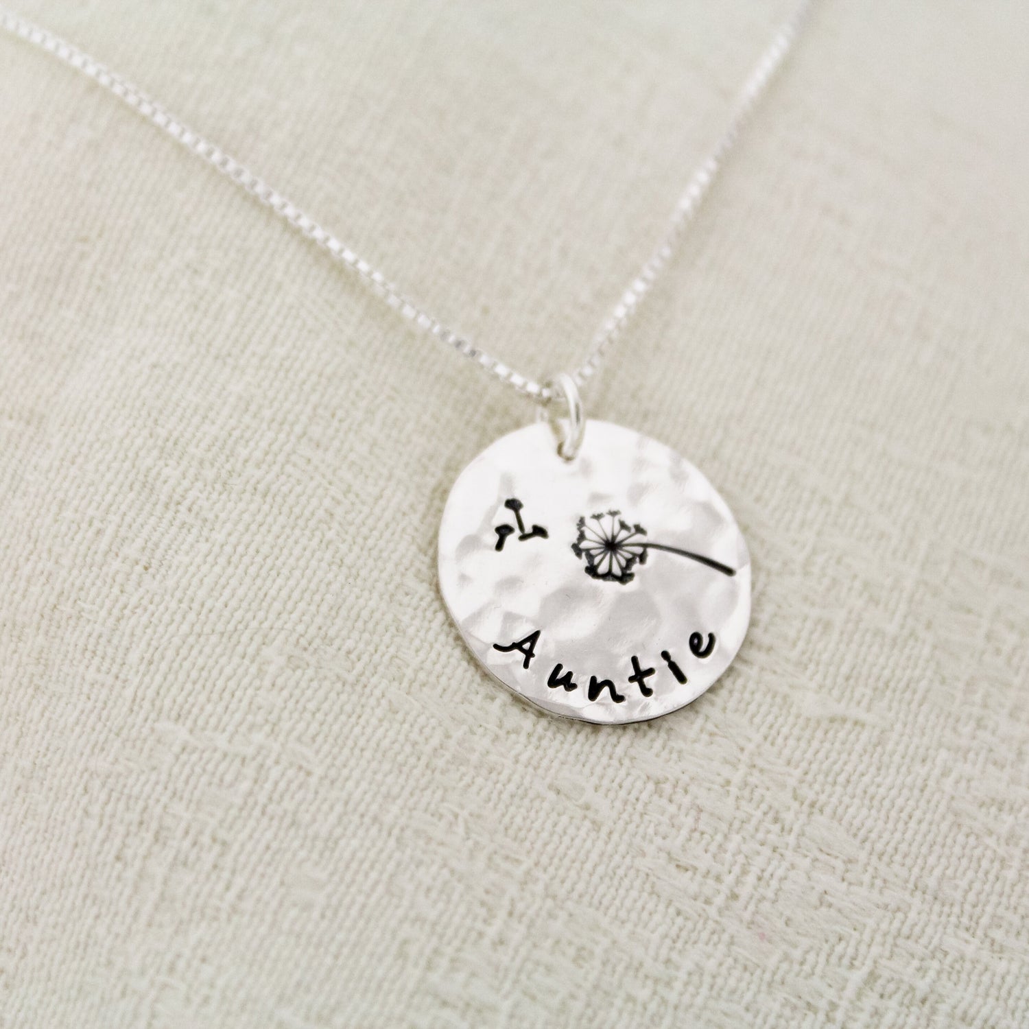 Aunt Necklace, Auntie Gift, Favorite Aunt, Auntie Jewelry, Tia Necklace, Sister Gift, New Auntie Necklace, Personalized Hand Stamped Jewelry