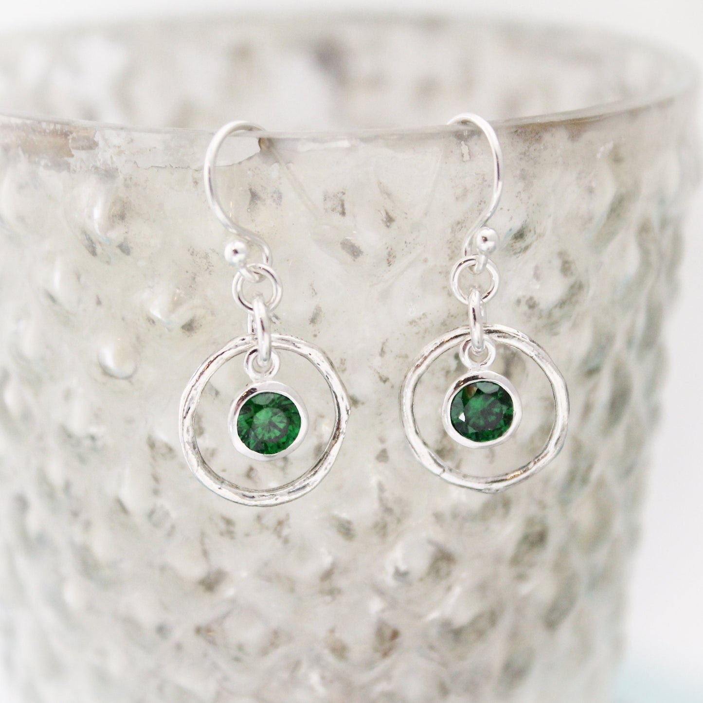 May Birthstone Earrings, Emerald Jewelry, May Birthday Gift, May Birthstone Jewelry, May Earrings, Sterling Silver Emerald