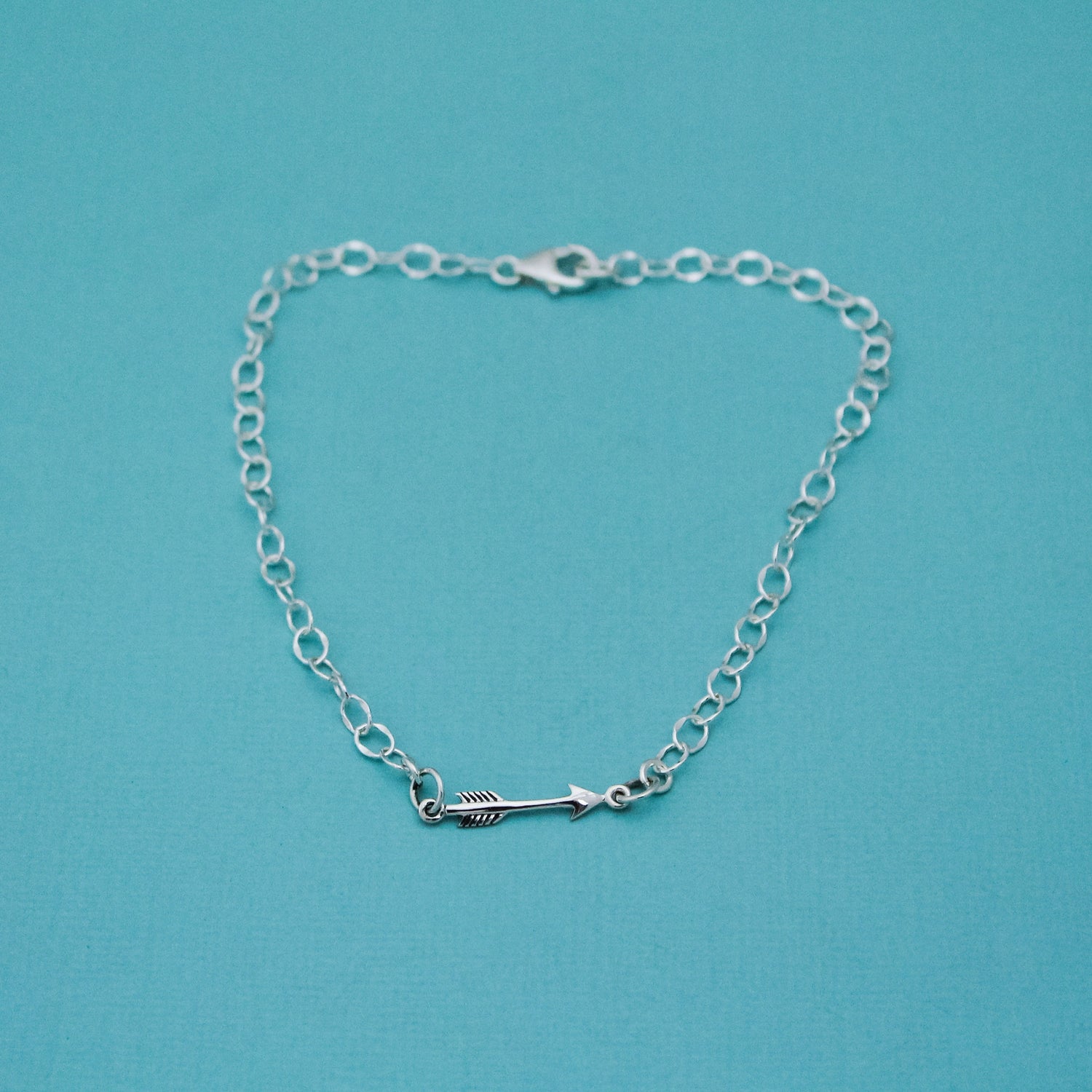 Arrow Anklet, Follow Your Arrow Anklet, Birthday Gift, Arrow Jewelry, Sterling Silver Anklet, Gifts for Her, Summer Cruise Jewelry