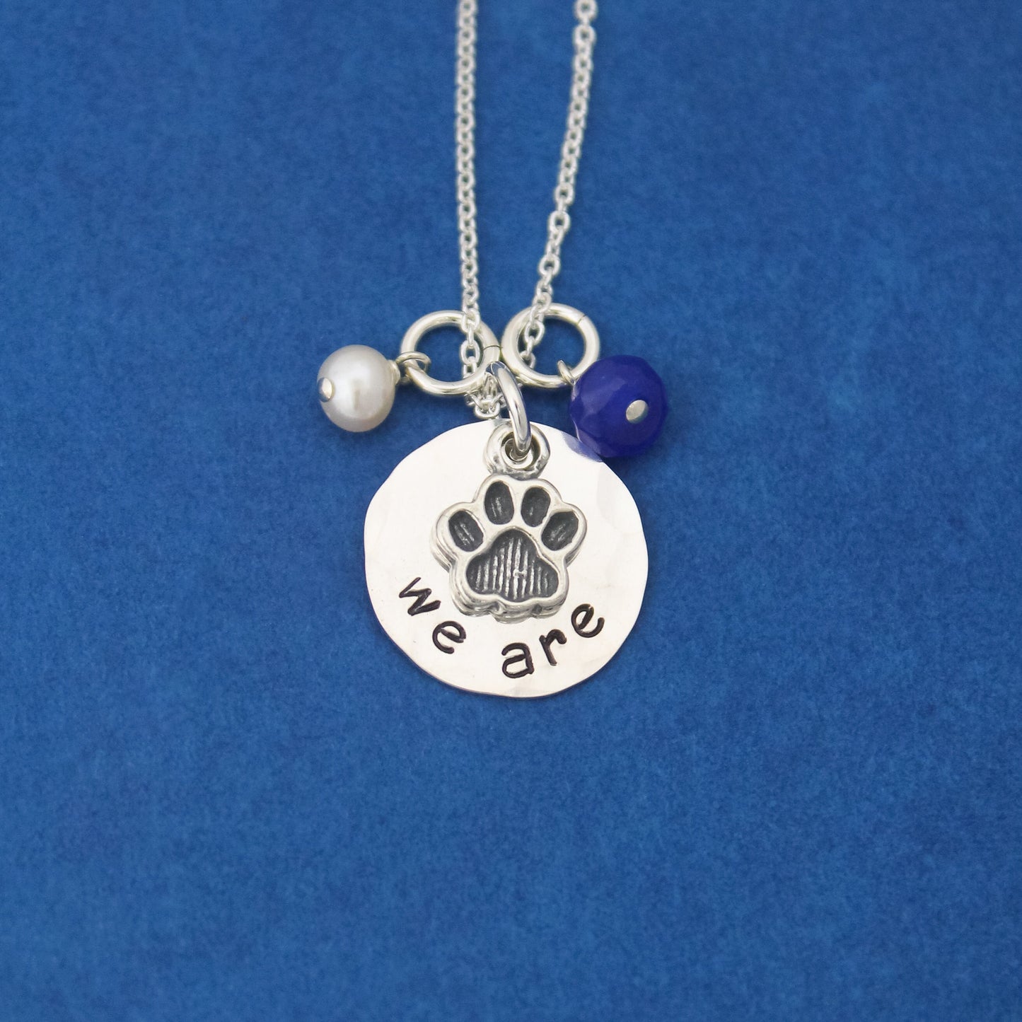 We Are Necklace, Penn State Necklace, Nittany Lions Gift, PSU Grad Gift, Graduation Gift for Penn State, Hand Stamped Jewelry