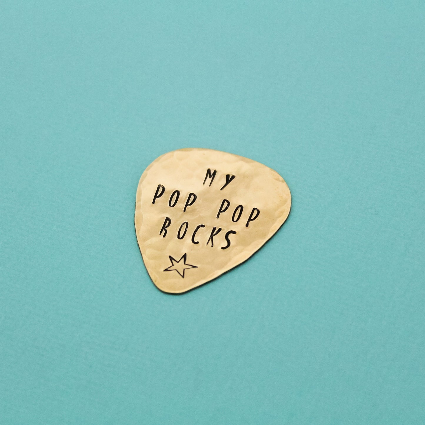 Guitar Pick Keychain with Case, Father's Day Gifts, Gifts for Him, Gifts for Guitar Players, You Rock, I Pick You, Personalized Hand Stamped