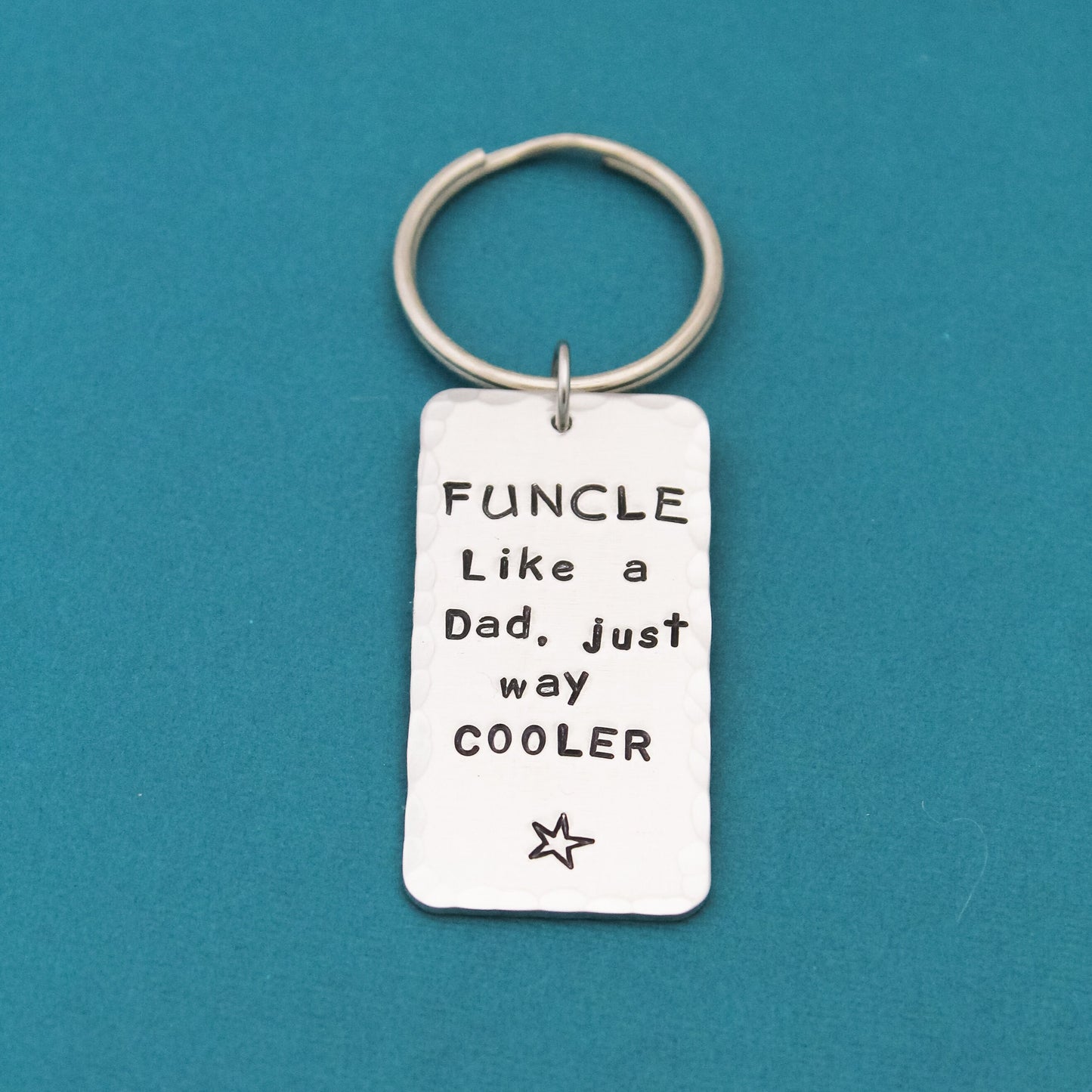 Funcle Uncle Keychain, Personalized Key Chain, Gifts for Uncle, Gifts for Him, Handstamped, Personalized Gift, Uncle Gift