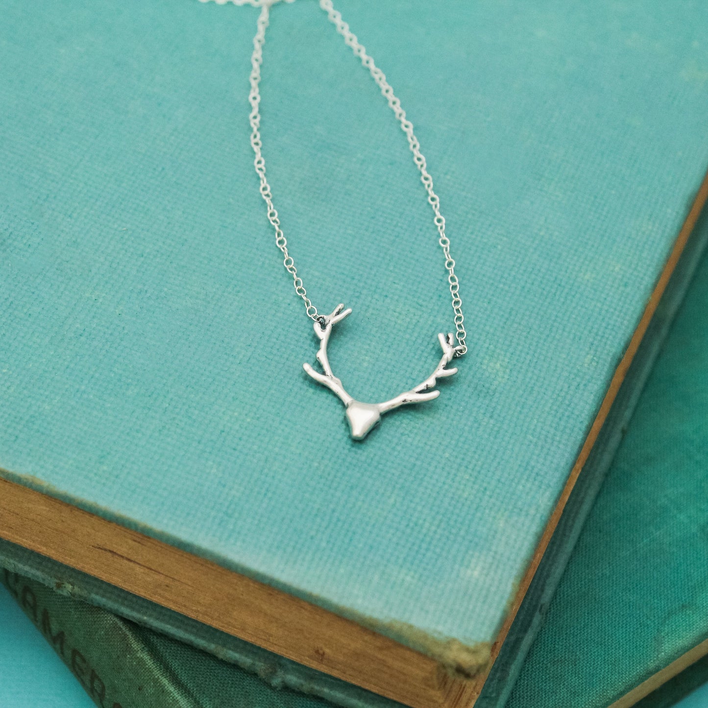 Oh Deer Antler Bar Necklace in Sterling Silver