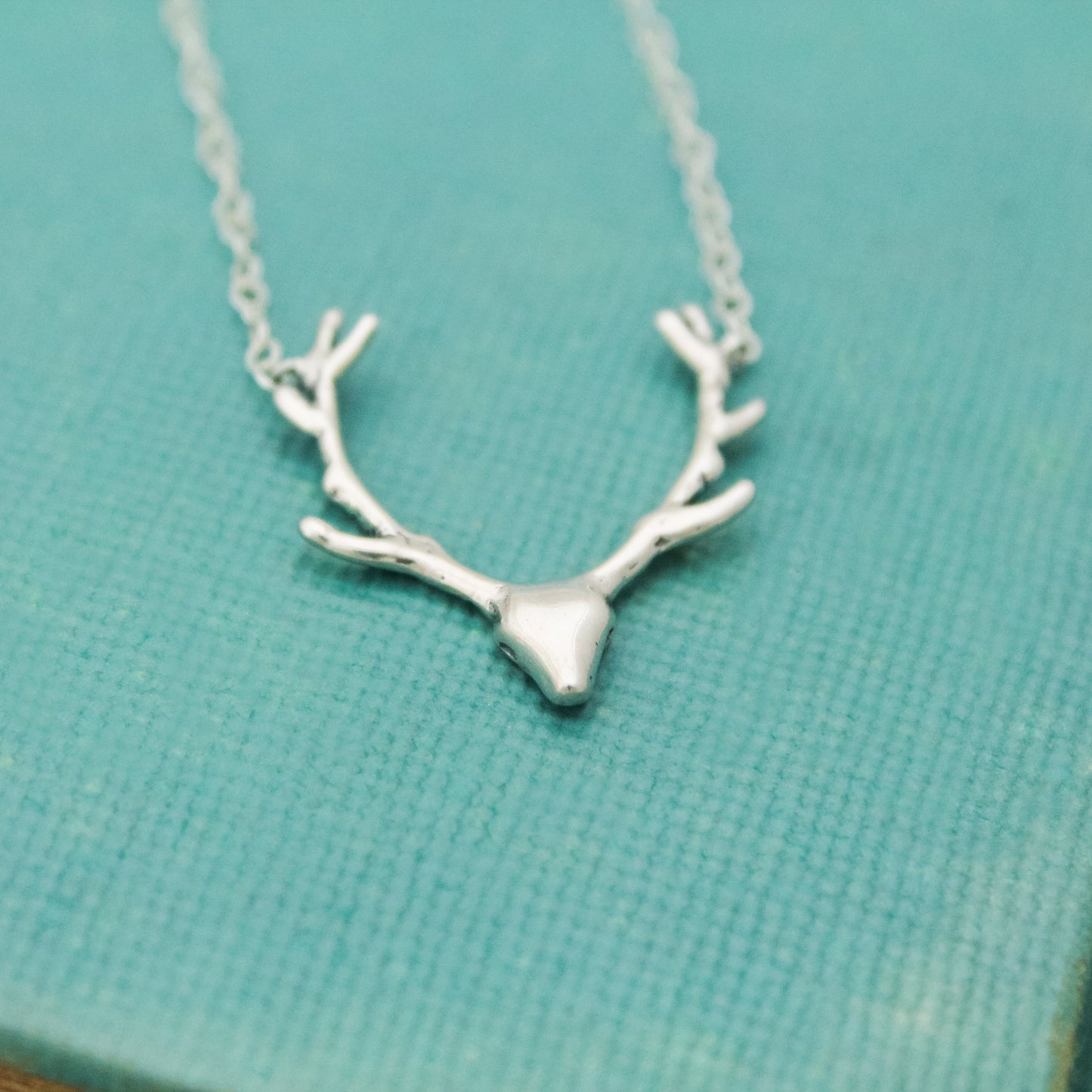Oh Deer Antler Bar Necklace in Sterling Silver
