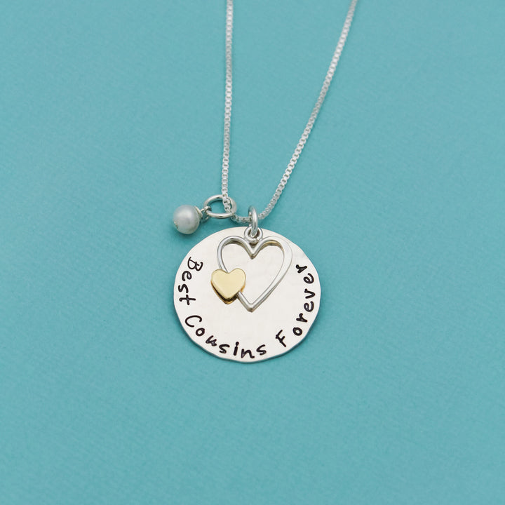 Best Cousins Forever Necklace, Cousins Gift, Cousins Necklace, Cousins Jewelry, Cousin Necklace, Hand Stamped Necklace, Cousin Necklace