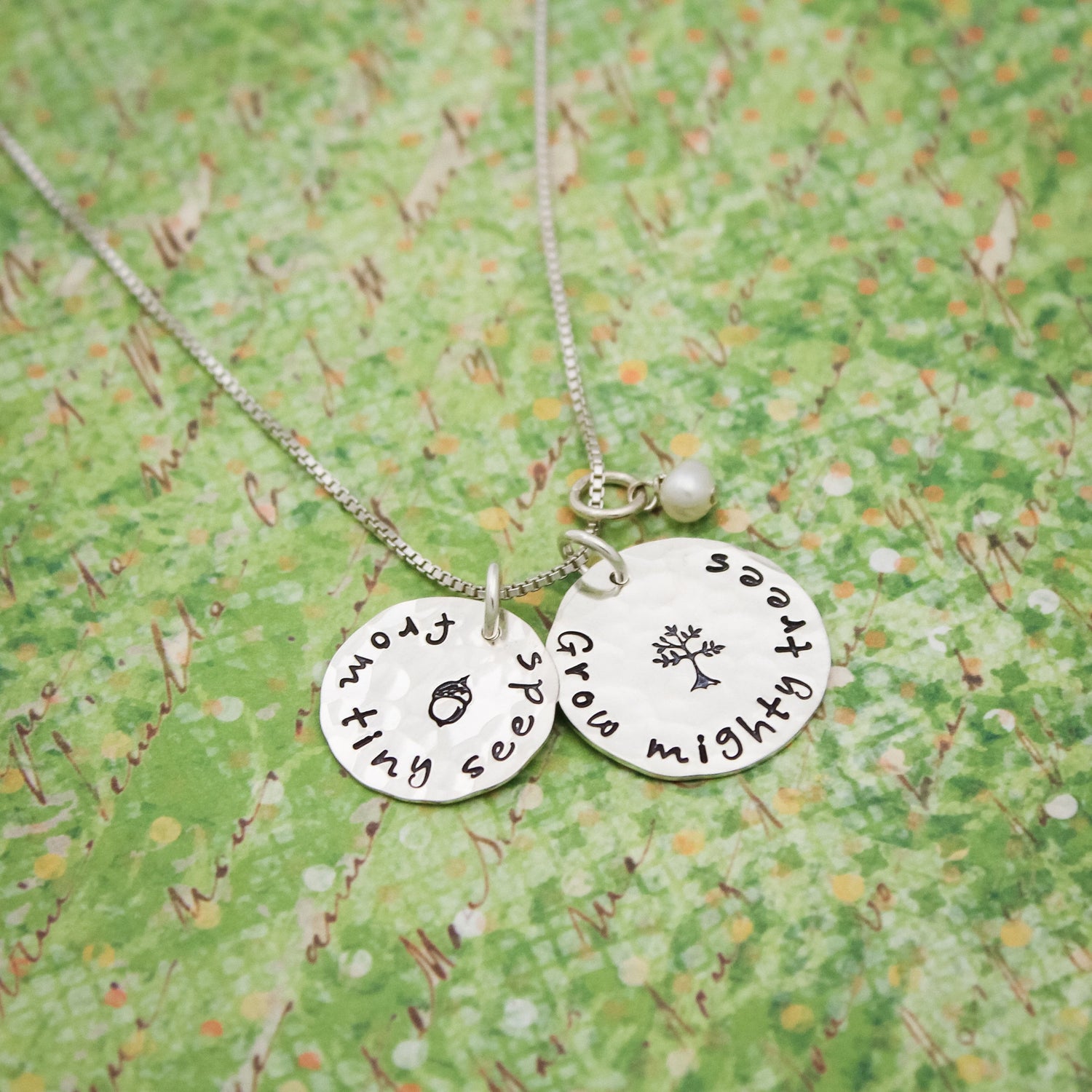 From Tiny Seeds, Grow Mighty Trees Teacher Necklace, Teacher Gift, Back to School Gift, Teacher Gifts, Gift for Teacher, Unique Hand Stamped