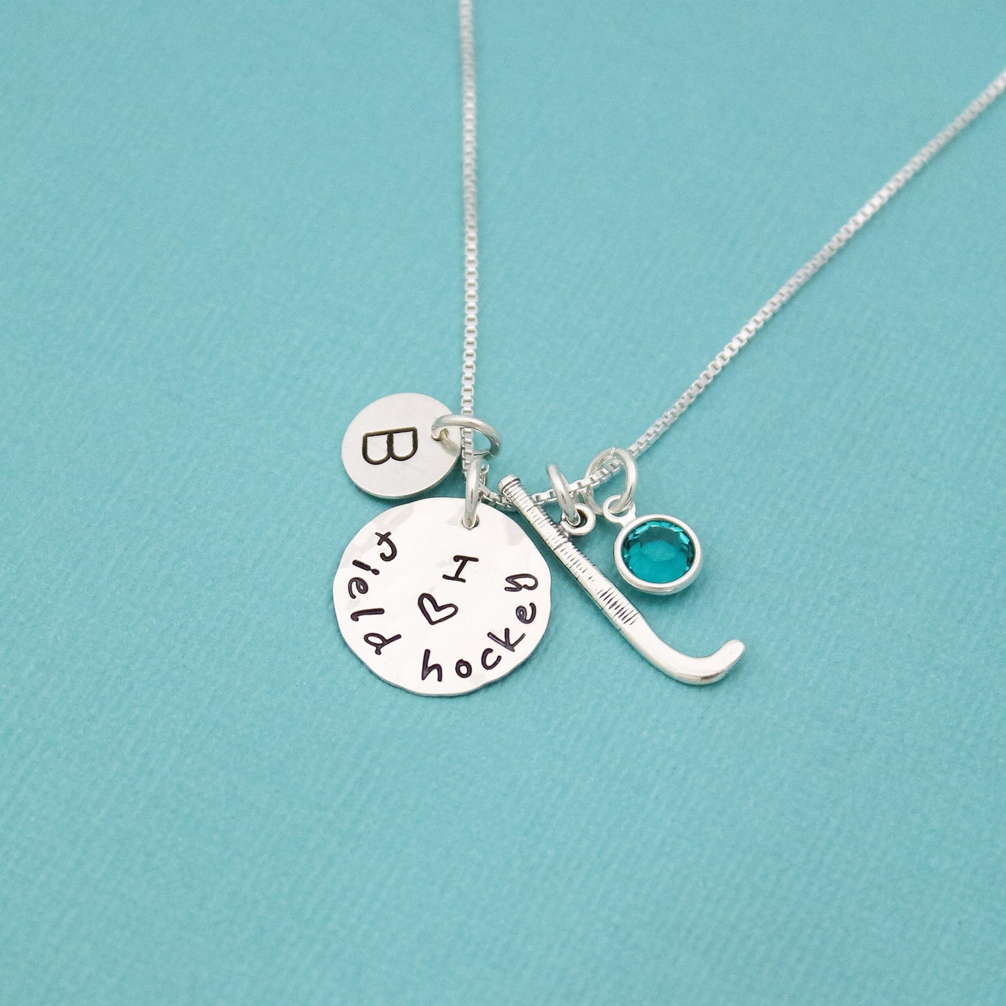 Field Hockey Necklace, Personalized Field Hockey Necklace, Field Hockey Team Jewelry, Field Hockey Gift, I Love Field Hockey Player Gift