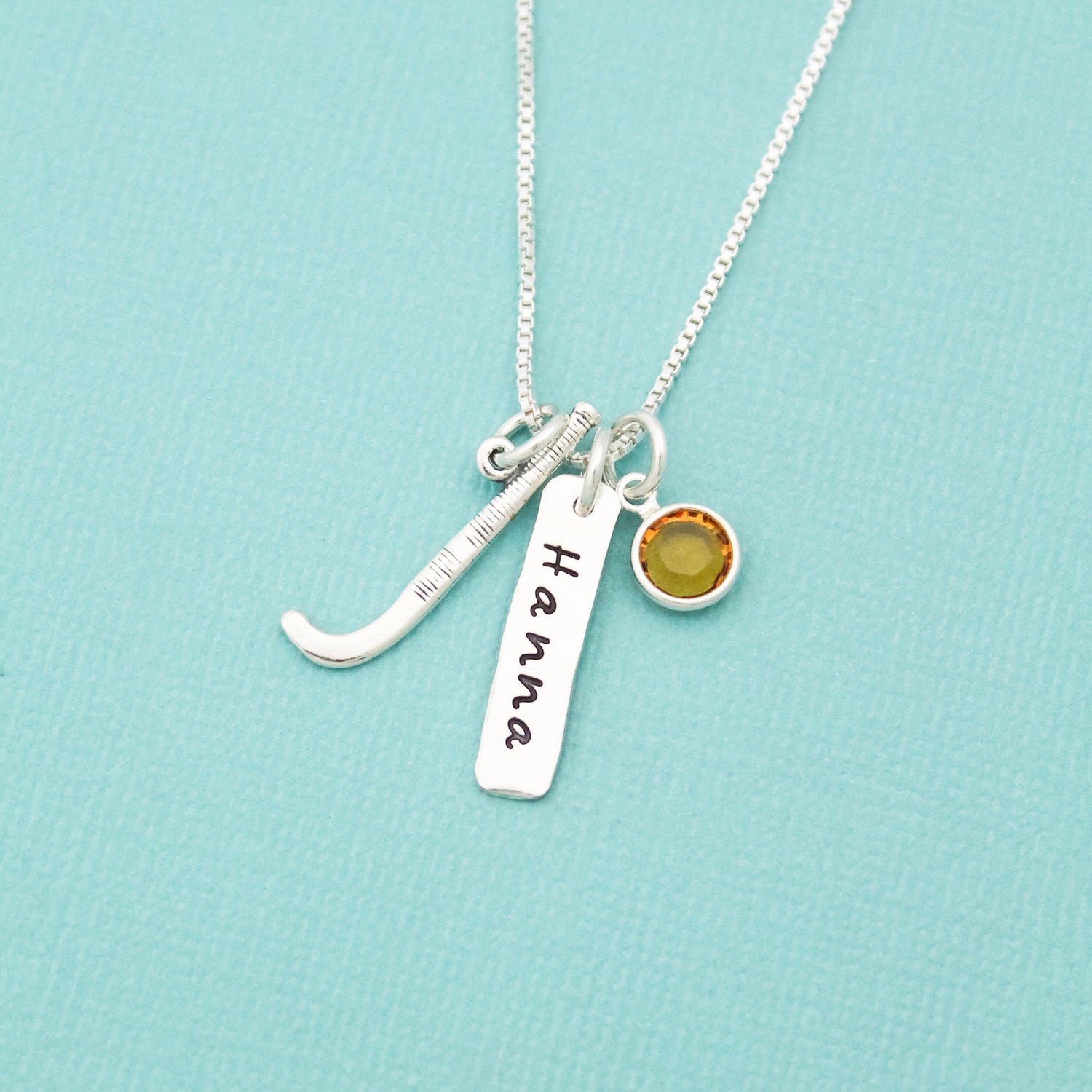Personalized Field Hockey Necklace, Custom Sport Jewelry, Choose Your Sport Necklace, Field Hockey Team Gift Necklace, Hand Stamped Necklace