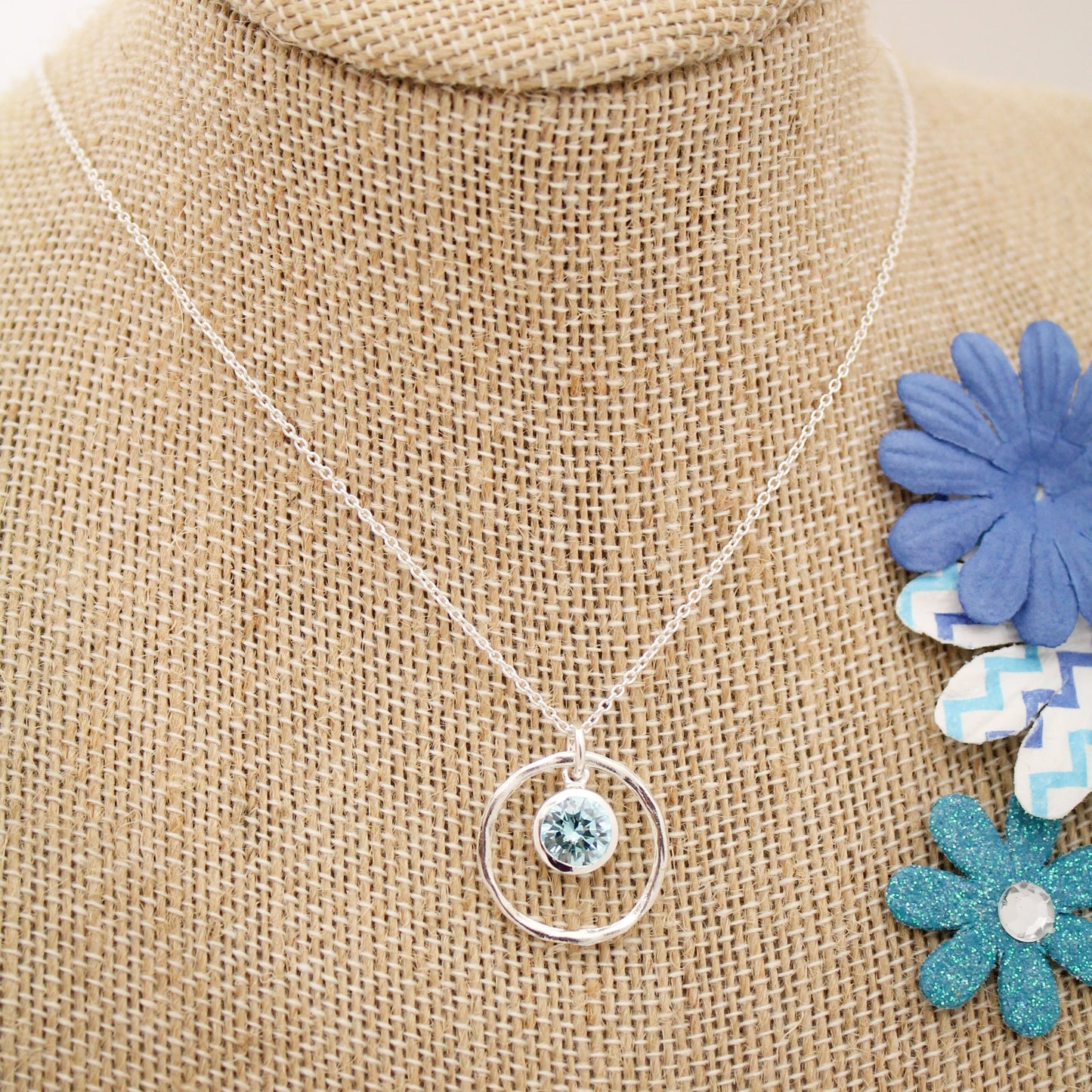 March Birthstone Necklace, Aquamarine Jewelry, March Birthday Gift, March Birthstone Jewelry, March Aquamarine Necklace, Sterling Silver