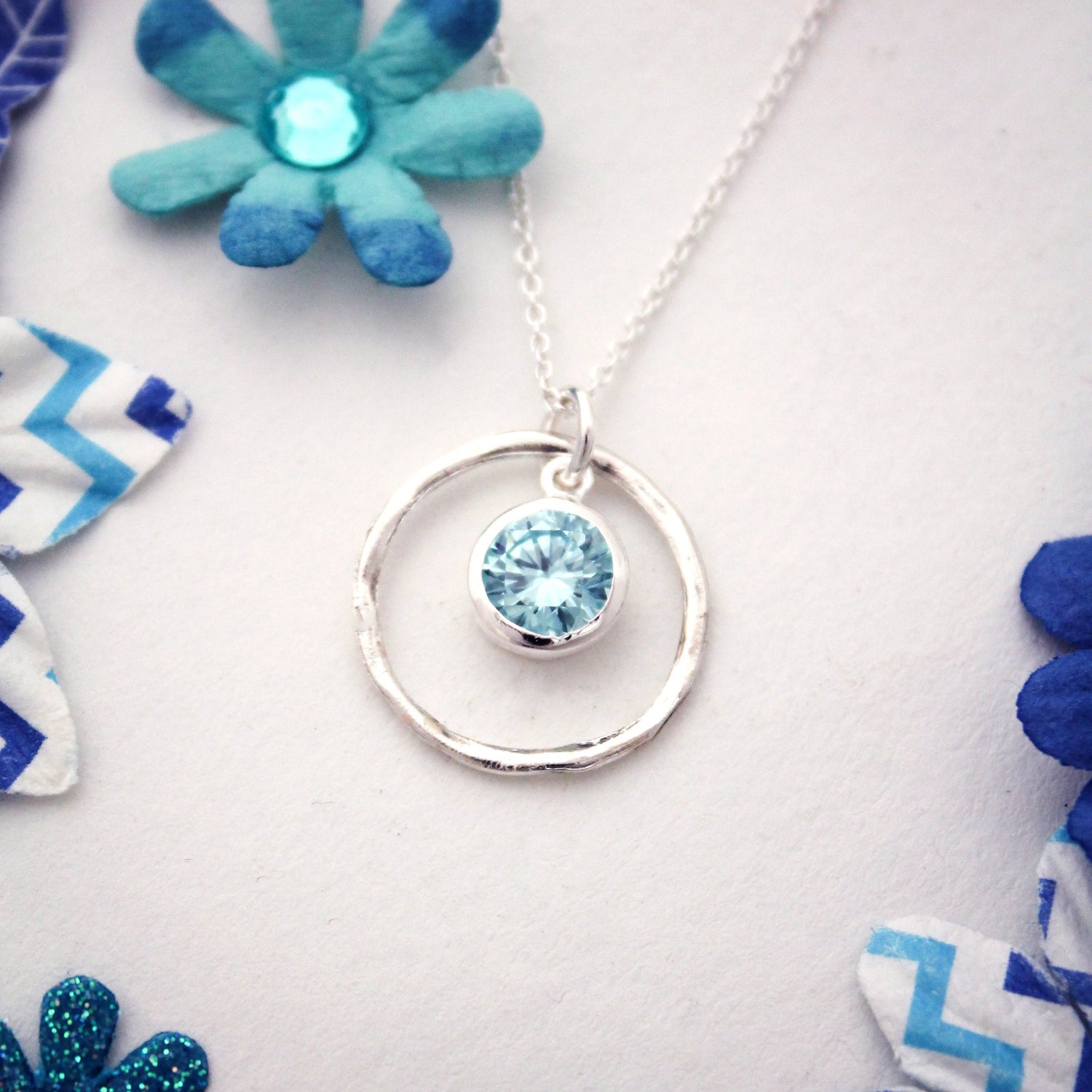 March Birthstone Ring Necklace – Tracy Tayan Design