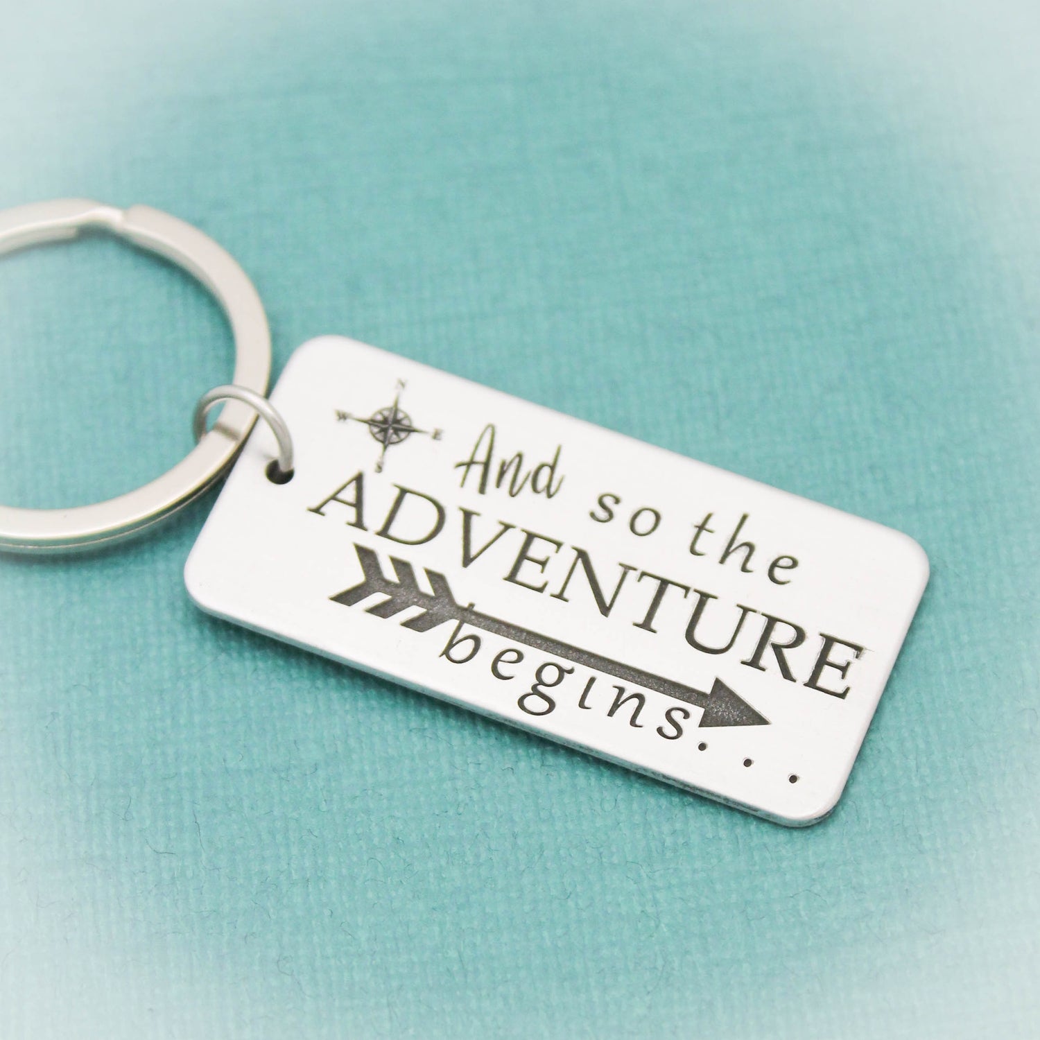 Graduation Keychain, And So the Adventure Begins Keychain, Grad Keychain, Graduation Gifts, Grad Keychain for Him, Graduate Gift for Her