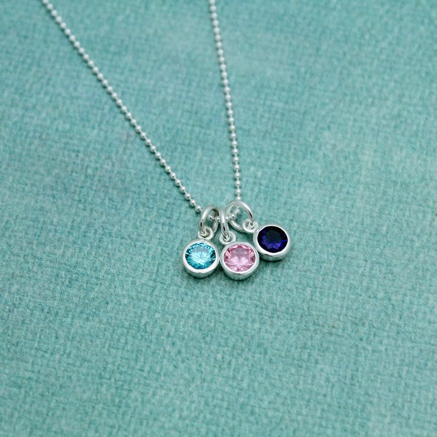 Personalized Sterling Silver Birthstone Necklace, Grandma Necklace, Mother Birthstone Jewelry, Grandmother Birthstone Jewelry, Mother's Day