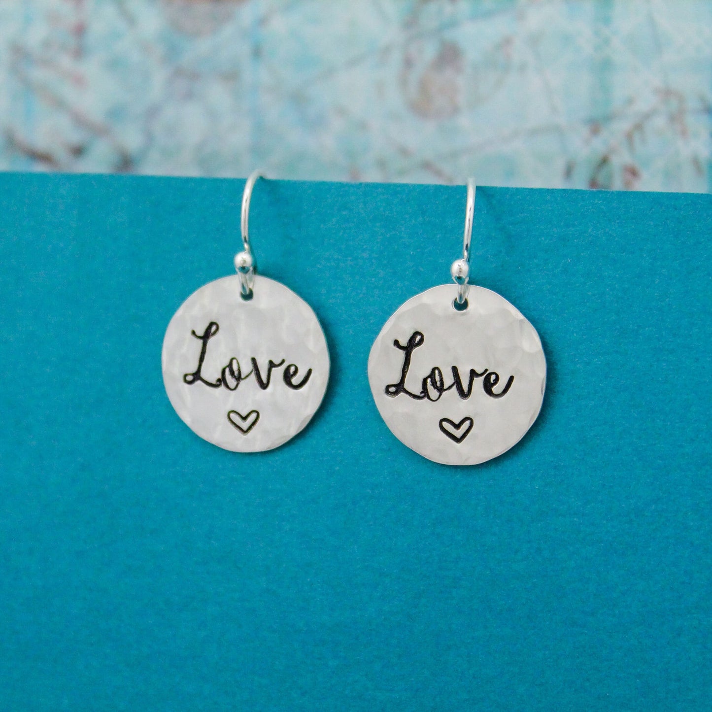 LOVE Earrings in Sterling Silver, Motivational Inspirational Jewelry, Gifts for Her, LOVE Jewelry, LOVE Jewelry Gift, Valentine's Day Gift